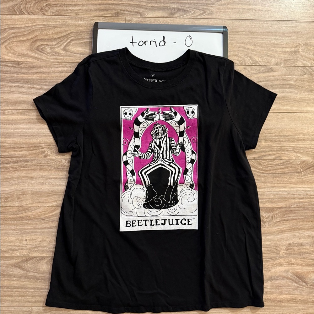 Torrid Beetlejuice Graphic Black T-Shirt 0